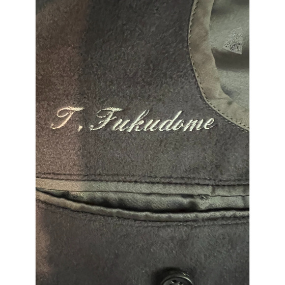 Mens Cashmere Coat Size L Size 48 Full Length Dark Gray Custom Made Overcoat - Picture 12 of 13